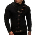 Sweter Dzianinowy z Zapięciem na Toggle