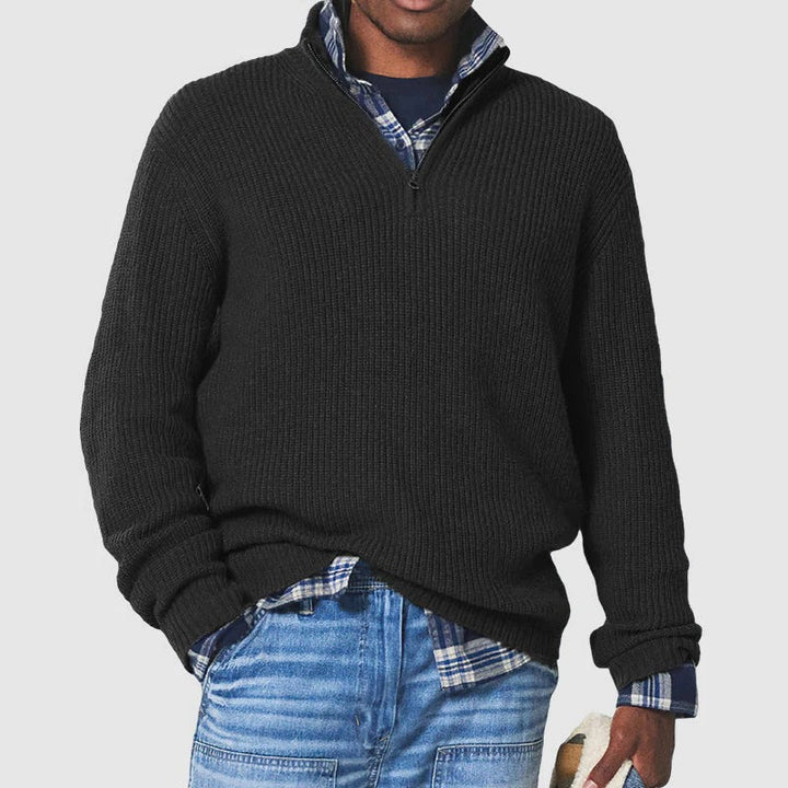 Sweter biznesowy z zamkiem