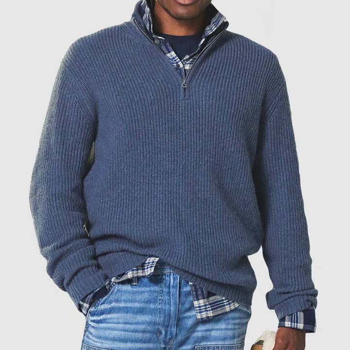 Sweter biznesowy z zamkiem
