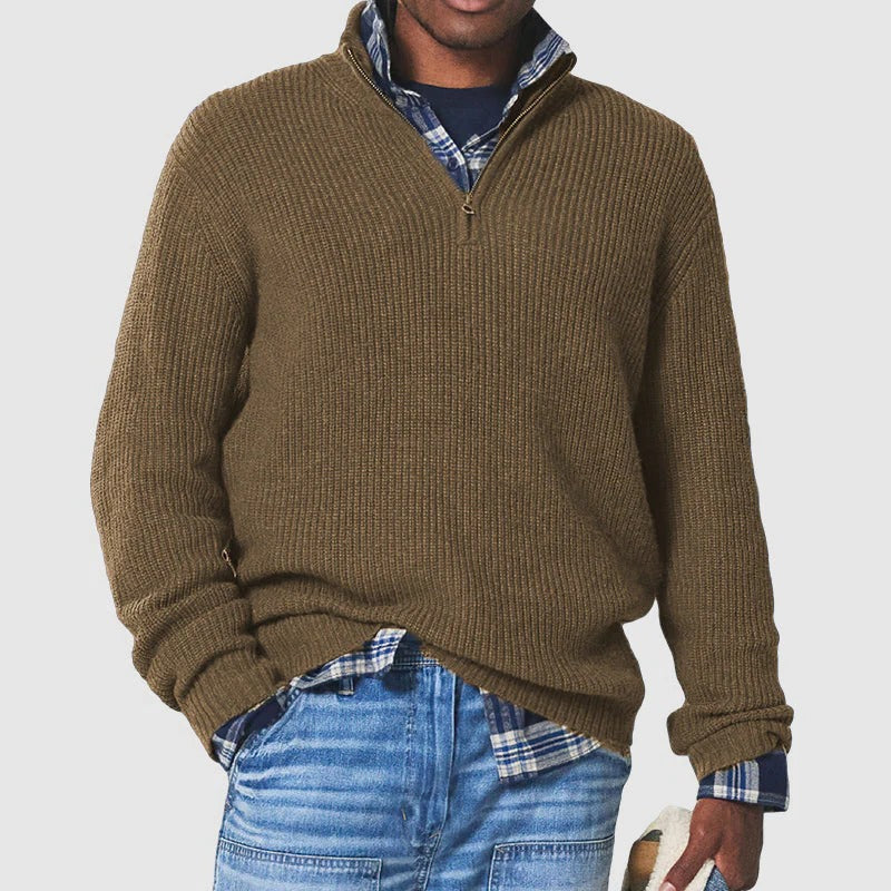 Sweter biznesowy z zamkiem