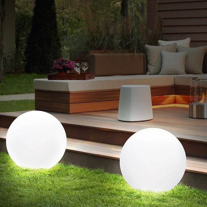 Lampa Globowa na Zewnątrz - Bezprzewodowa, Wodoodporna, Światło LED w 16 Kolorach