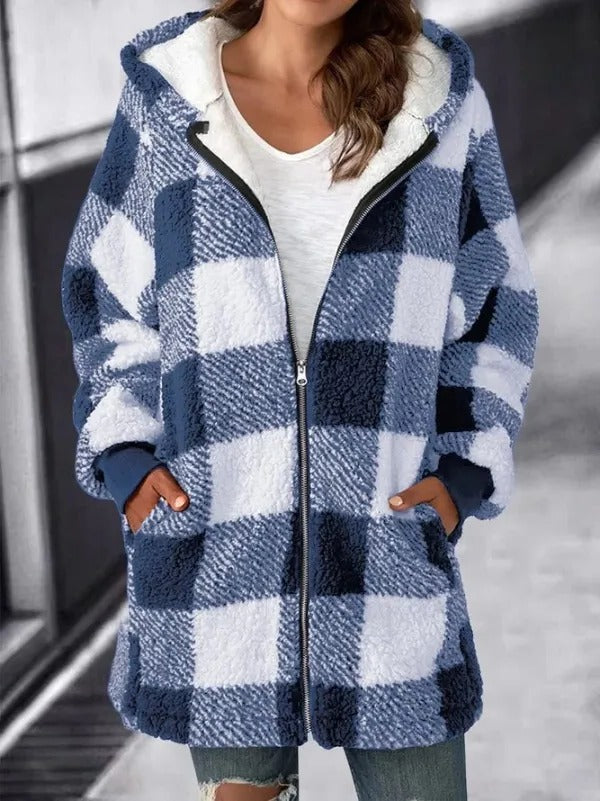 Kobieta Oversized Hoodie Wzór Luźny Płaszcz