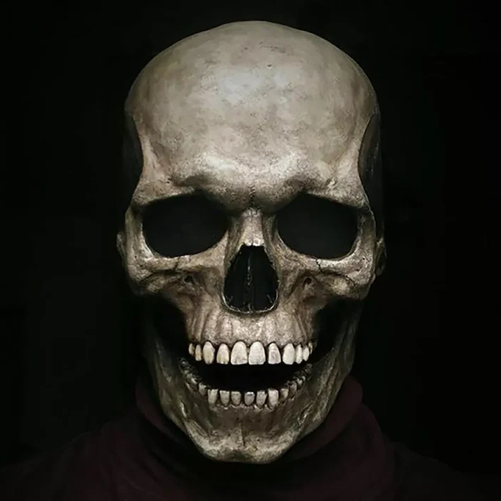 Maska Czaszki z Ruchomą Szczęką - Realistyczna Maska Czaszki dla Ludzi na Halloween