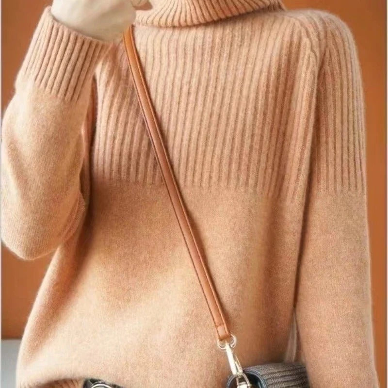 Sweter Damski z Kaszmiru z Golfem