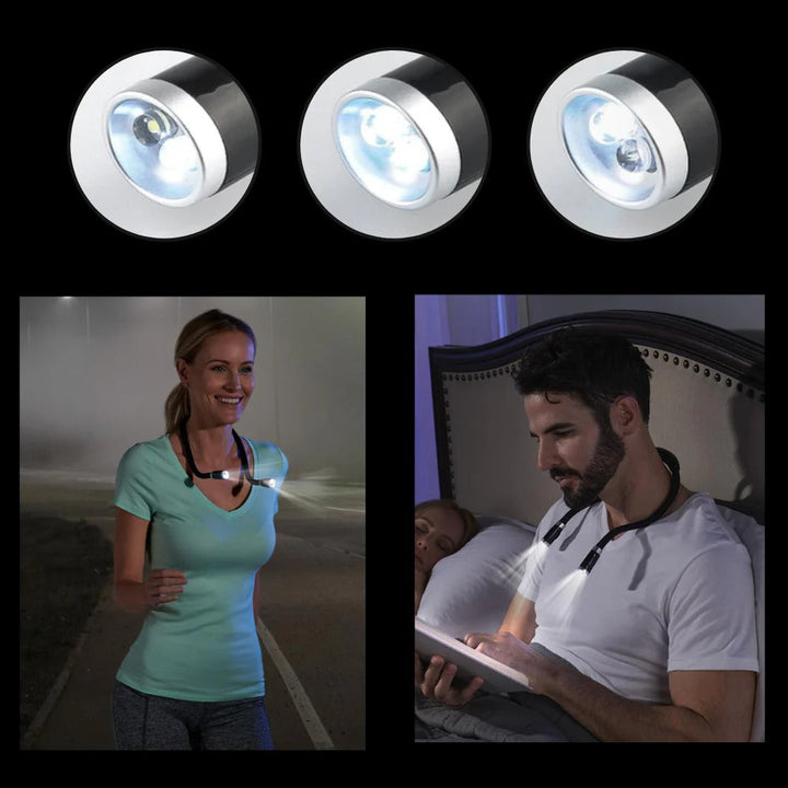 Lampka LED do czytania na szyi
