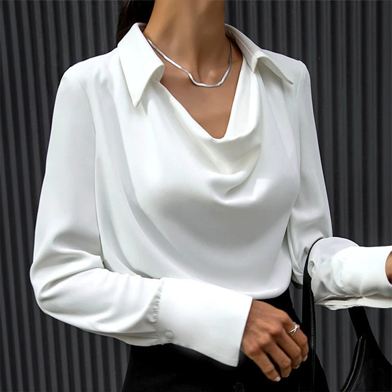 Elegancka Bluzka Jedwabna Dla Kobiet