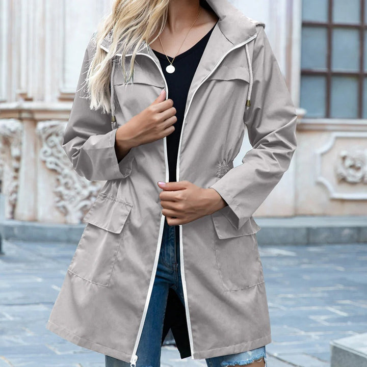 Stylowy Płaszcz Trench Z Zamkiem Dla Kobiet