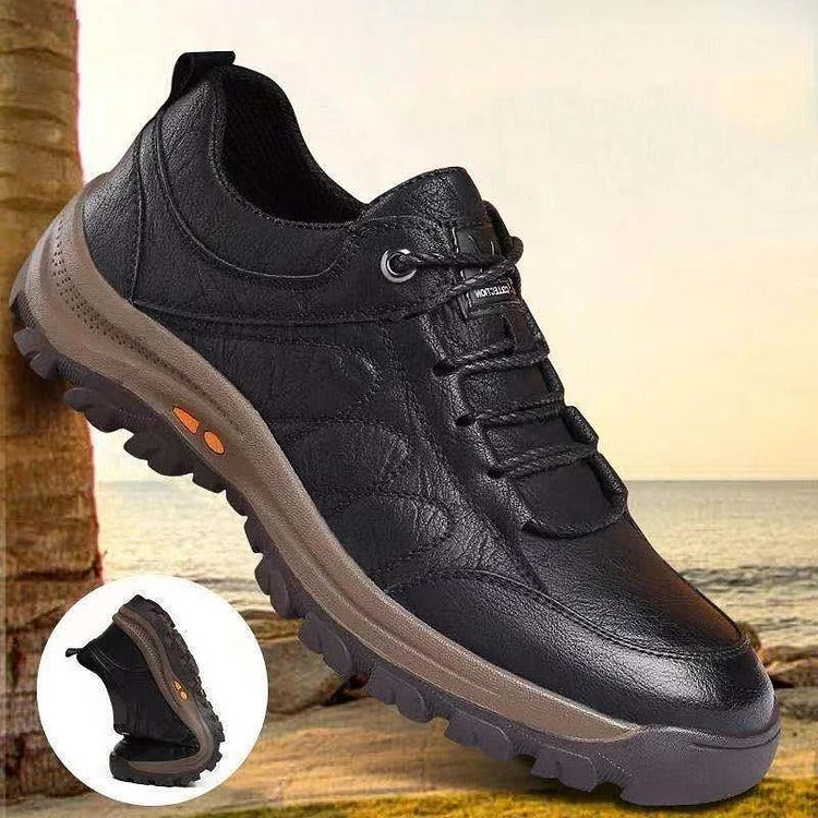 Męskie Casual Ręcznie Szyte Buty z Wsparciem Łuku i Antypoślizgowe Oddychające