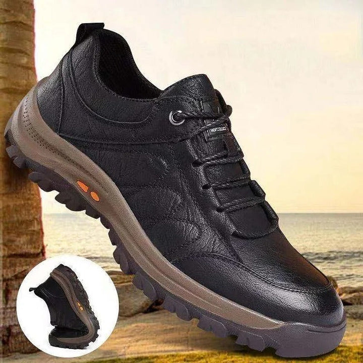 Męskie Casual Ręcznie Szyte Buty z Wsparciem Łuku i Antypoślizgowe Oddychające