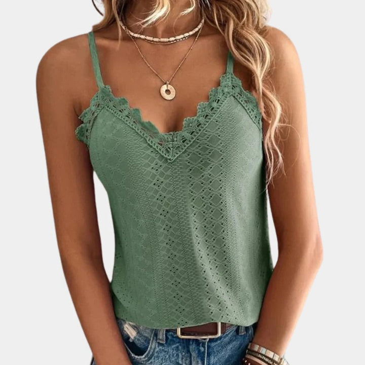 Stylowy damski top z dekoltem w serek