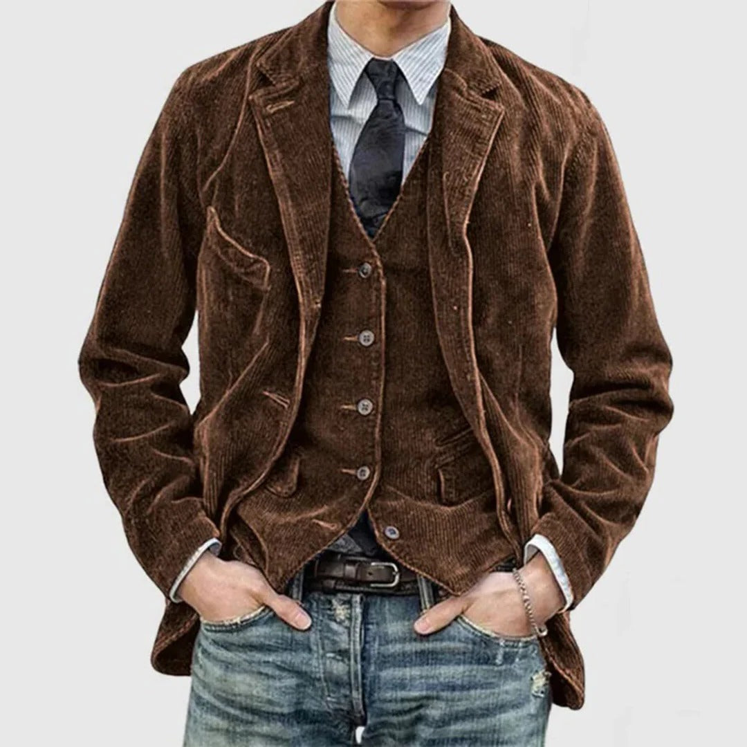 Męska Kurtka Sztruksowa – Casual Vintage Styl