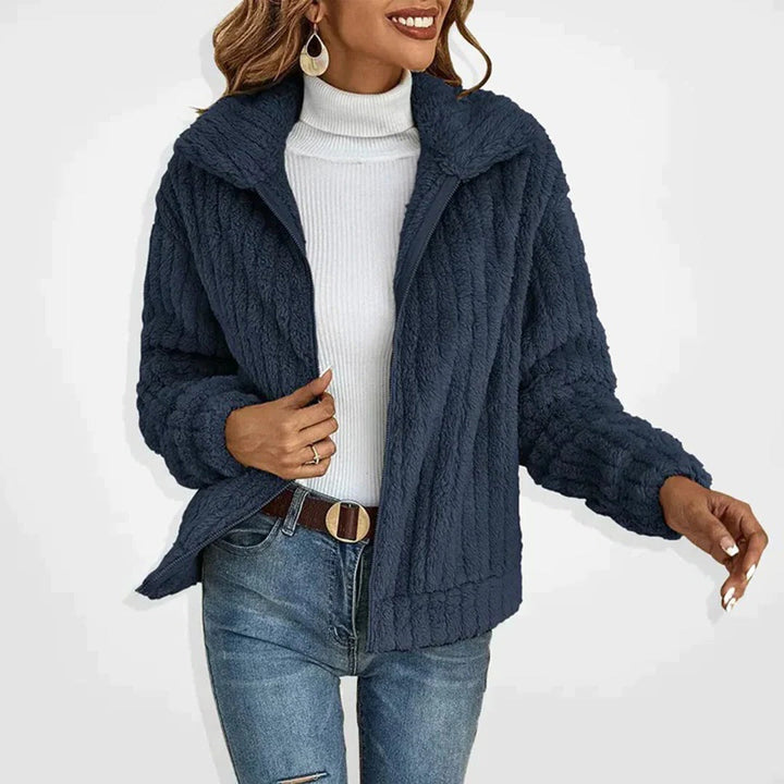 Damski Długi Elegancki Kardigan Fleece