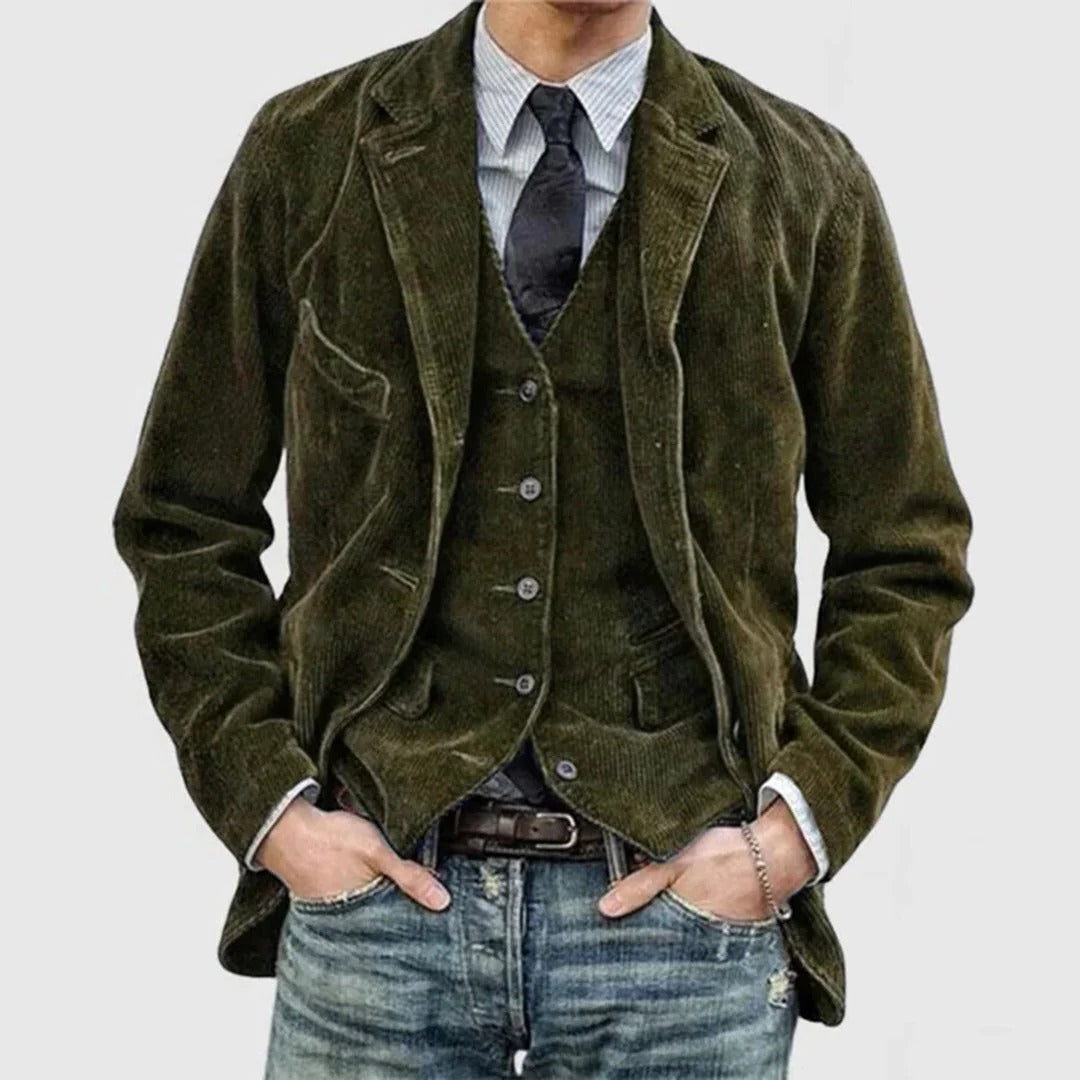 Męska Kurtka Sztruksowa – Casual Vintage Styl