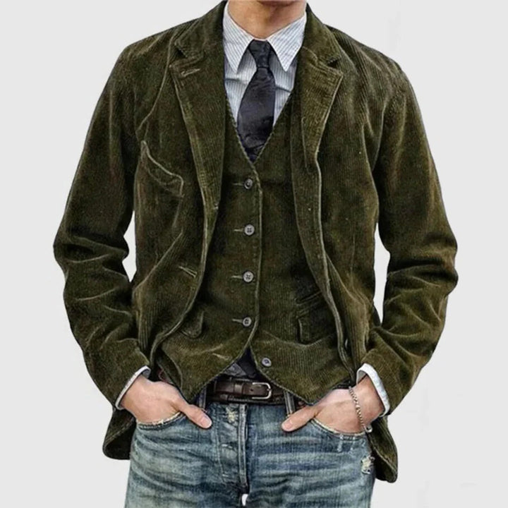 Męska Kurtka Sztruksowa – Casual Vintage Styl