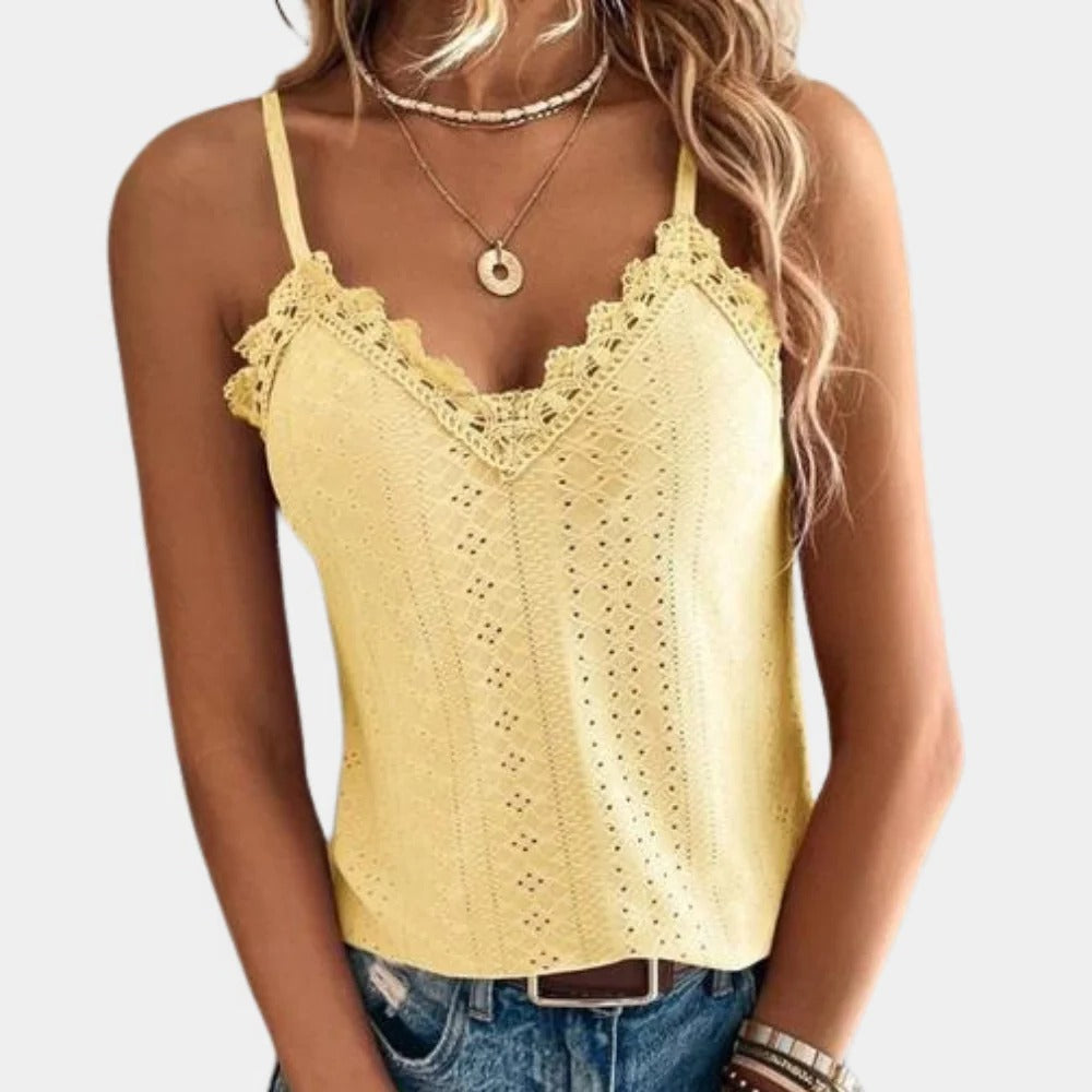 Stylowy damski top z dekoltem w serek