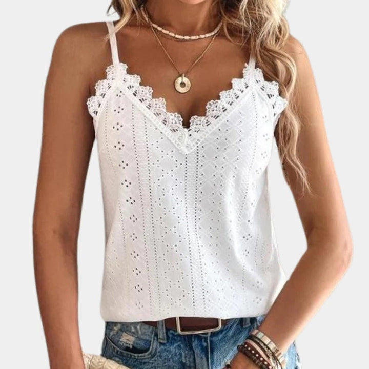 Stylowy damski top z dekoltem w serek