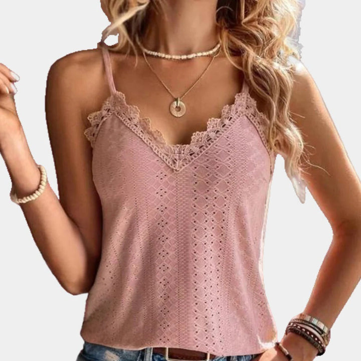 Stylowy damski top z dekoltem w serek