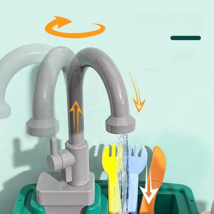 Dziecięca Kuchnia Zabawowa z Cieknącą Wodą