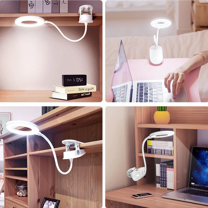 Bezprzewodowa Lampa Biurkowa z Klipsem