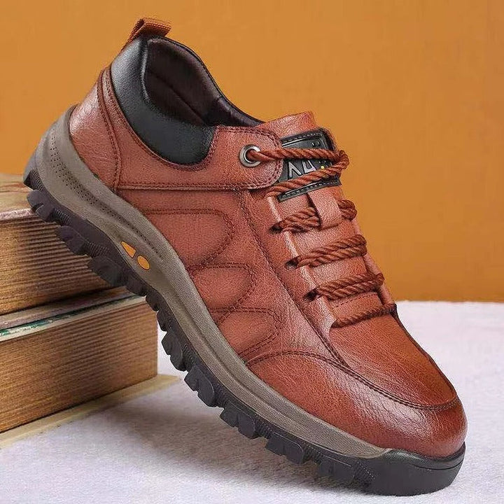 Męskie Casual Ręcznie Szyte Buty z Wsparciem Łuku i Antypoślizgowe Oddychające