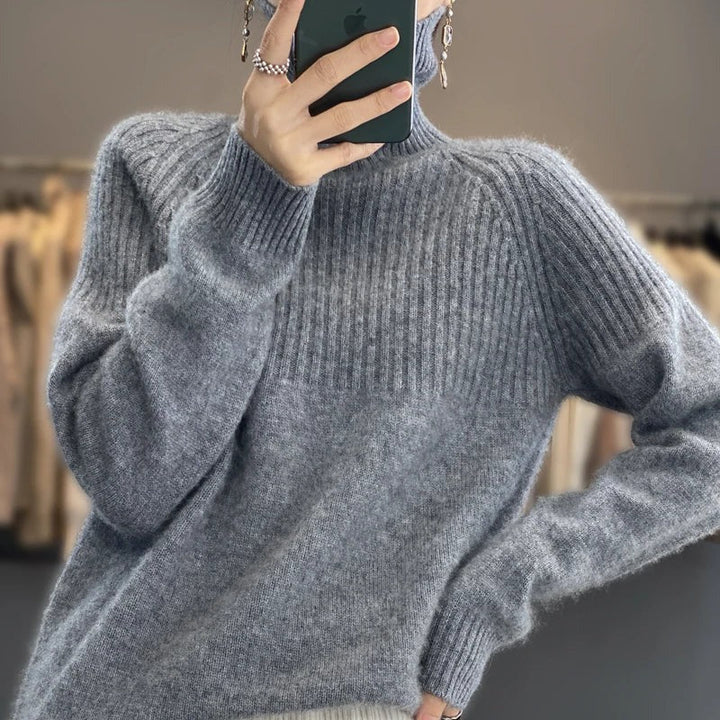 Sweter Damski z Kaszmiru z Golfem