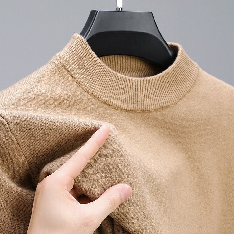 Sweter Męski z Kaszmiru Wysokiej Jakości z Eleganckim Wykończeniem
