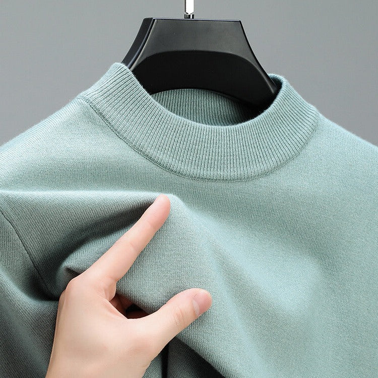 Sweter Męski z Kaszmiru Wysokiej Jakości z Eleganckim Wykończeniem