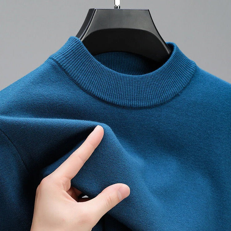 Sweter Męski z Kaszmiru Wysokiej Jakości z Eleganckim Wykończeniem