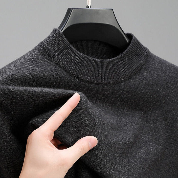 Sweter Męski z Kaszmiru Wysokiej Jakości z Eleganckim Wykończeniem