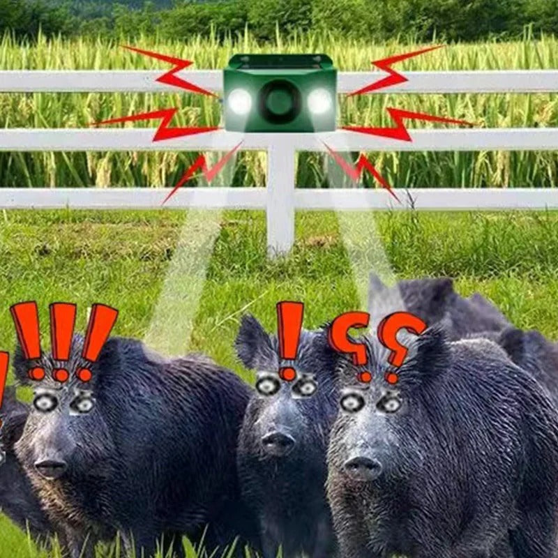 Lampy ostrzegawcze solarne odstraszające dzikie zwierzęta