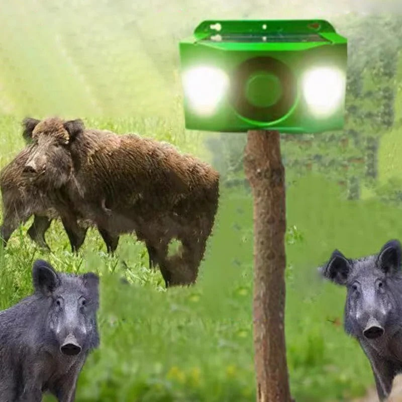 Lampy ostrzegawcze solarne odstraszające dzikie zwierzęta