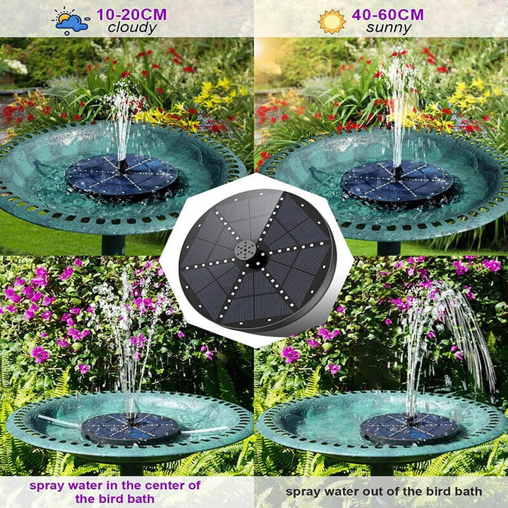 Fontanna solarna z 60 diodami LED