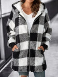 Kobieta Oversized Hoodie Wzór Luźny Płaszcz