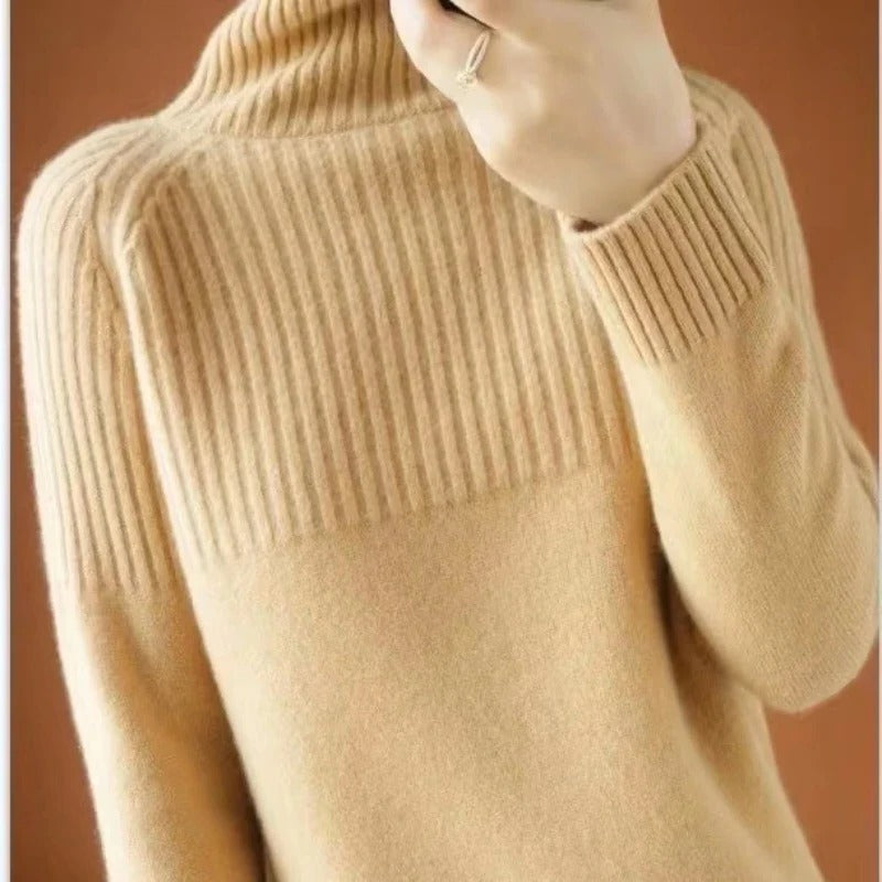 Sweter Damski z Kaszmiru z Golfem