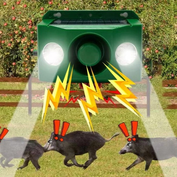 Lampy ostrzegawcze solarne odstraszające dzikie zwierzęta