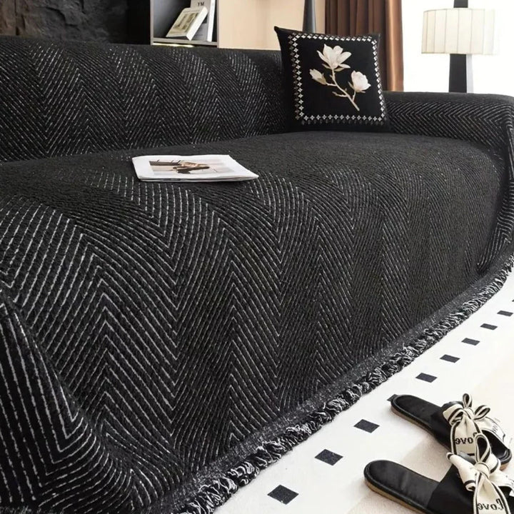 Pokrowiec na Sofę w Wzór Herringbone