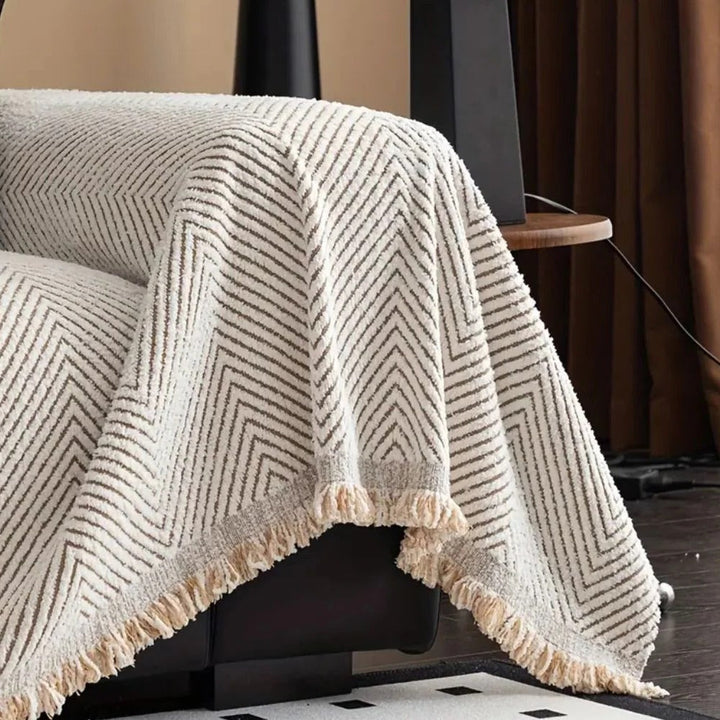Pokrowiec na Sofę w Wzór Herringbone