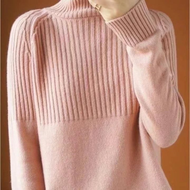 Sweter Damski z Kaszmiru z Golfem