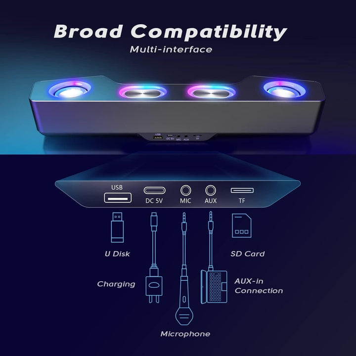 Bezprzewodowe głośniki RGB do komputera