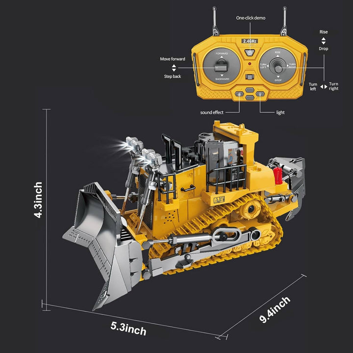 Zdalnie Sterowany Koparka Bulldozer Wywrotka 4WD