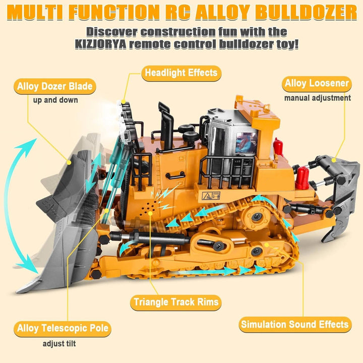 Zdalnie Sterowany Koparka Bulldozer Wywrotka 4WD