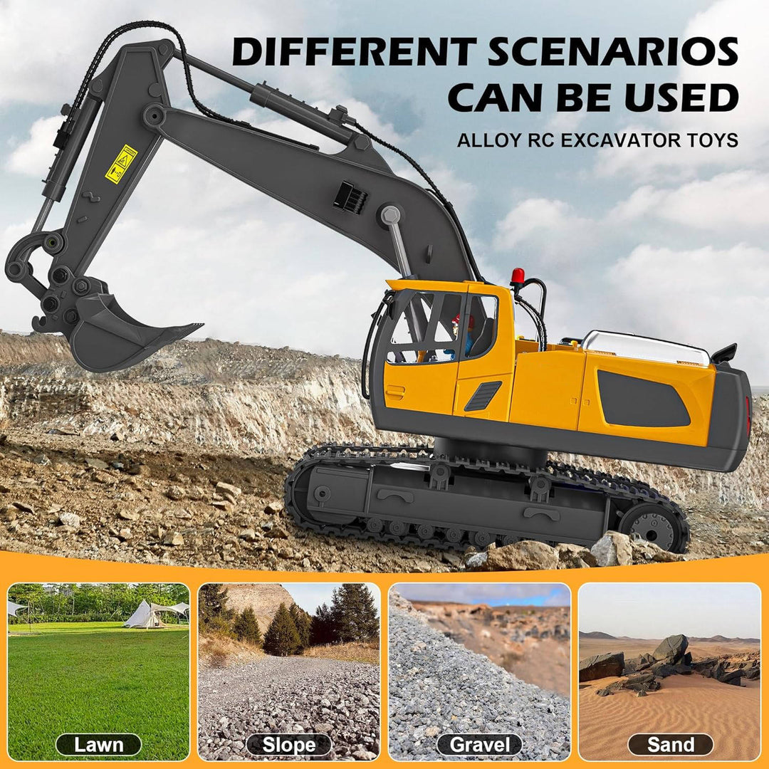 Zdalnie Sterowany Koparka Bulldozer Wywrotka 4WD