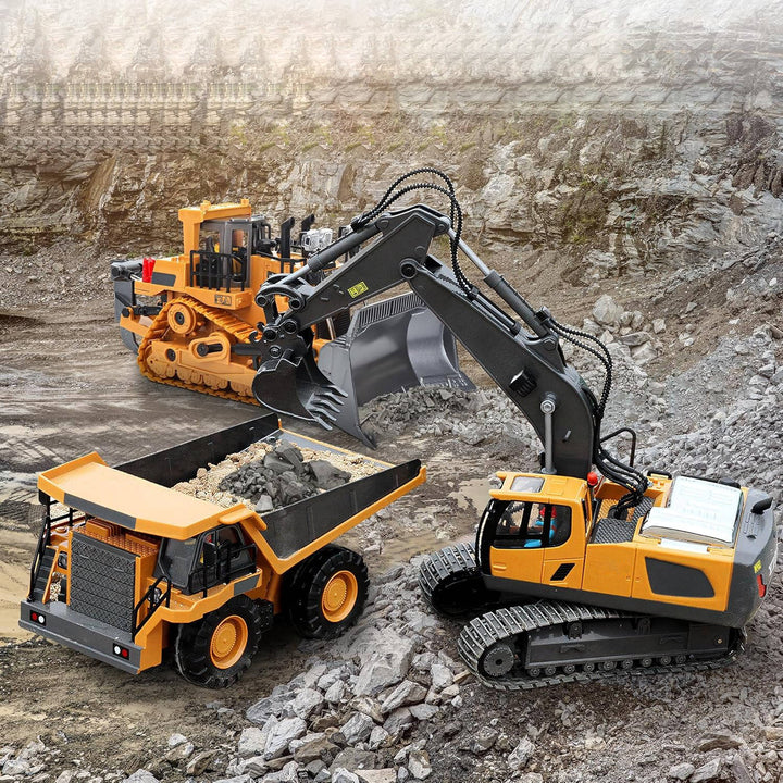 Zdalnie Sterowany Koparka Bulldozer Wywrotka 4WD