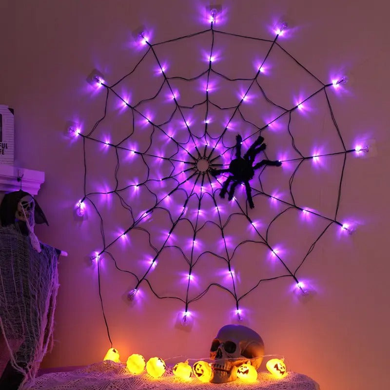 Świeczki Halloweenowe w Kształcie Pajęczyny na Zewnątrz