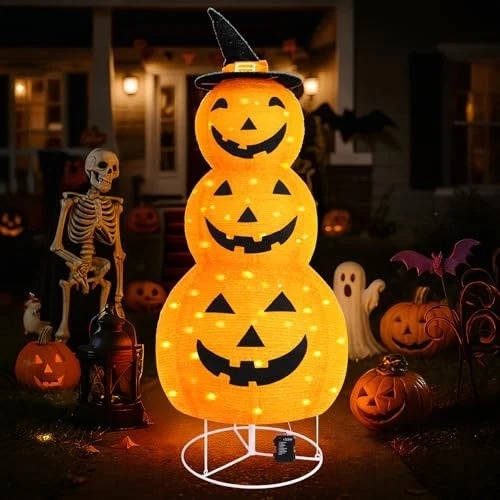 Dekoracje na Halloween w Kształcie Dyni na Zewnątrz