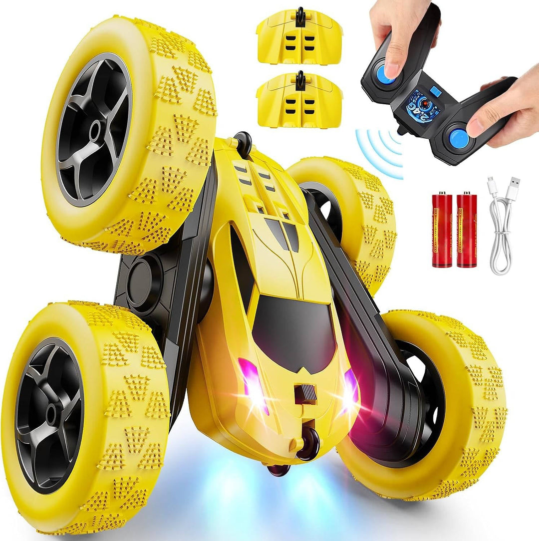 Zdalnie Sterowane Samochody Zabawki dla Dzieci w Wieku 6-12 z LED-ami i 360° Akrobacjami