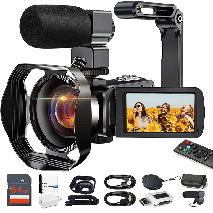 Kamera wideo 4K Camcorder YouTube Vlogging WiFi 48MP