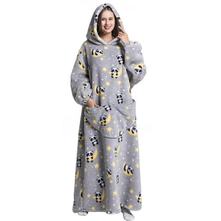 Długi Noszony Koc Hoodie