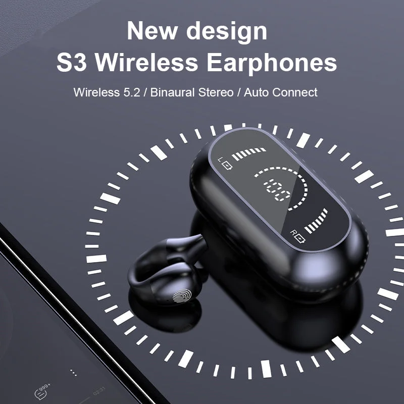 Bezprzewodowe słuchawki bone conduction z klipsem na ucho