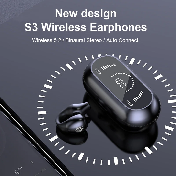 Bezprzewodowe słuchawki bone conduction z klipsem na ucho